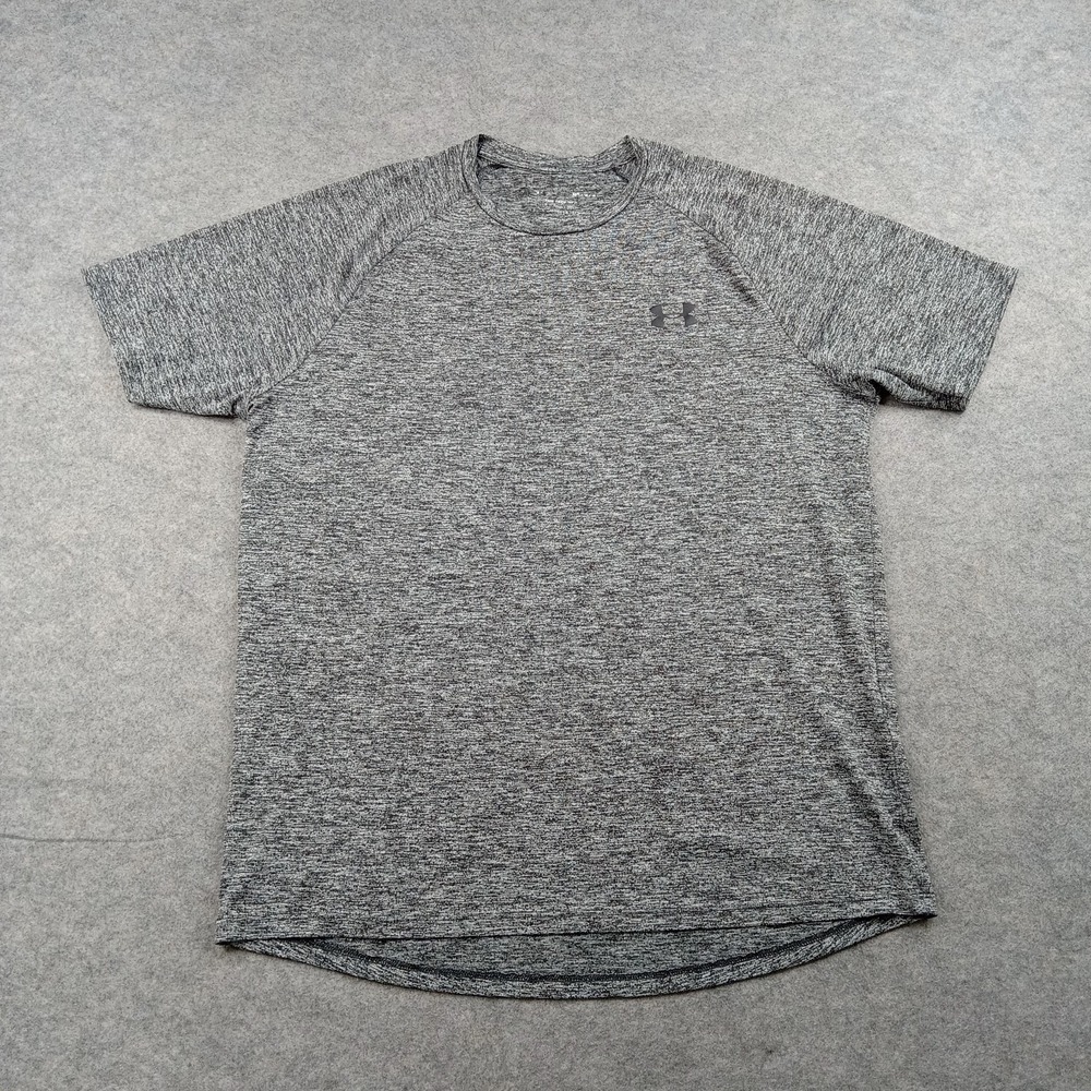 Under Armour Shirt Mens Medium Gray‎ The Tech Tee Short Sleeve Athletic Top